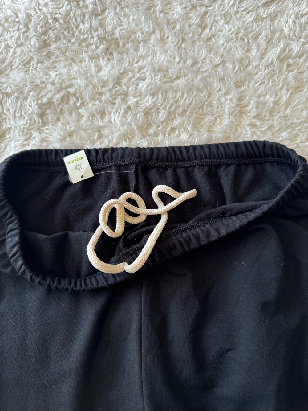 OFFLINE By Aerie OTT Fleece Jogger in Black Cozy Soft Pull On Back Pocket M) NEW - Picture 4 of 11